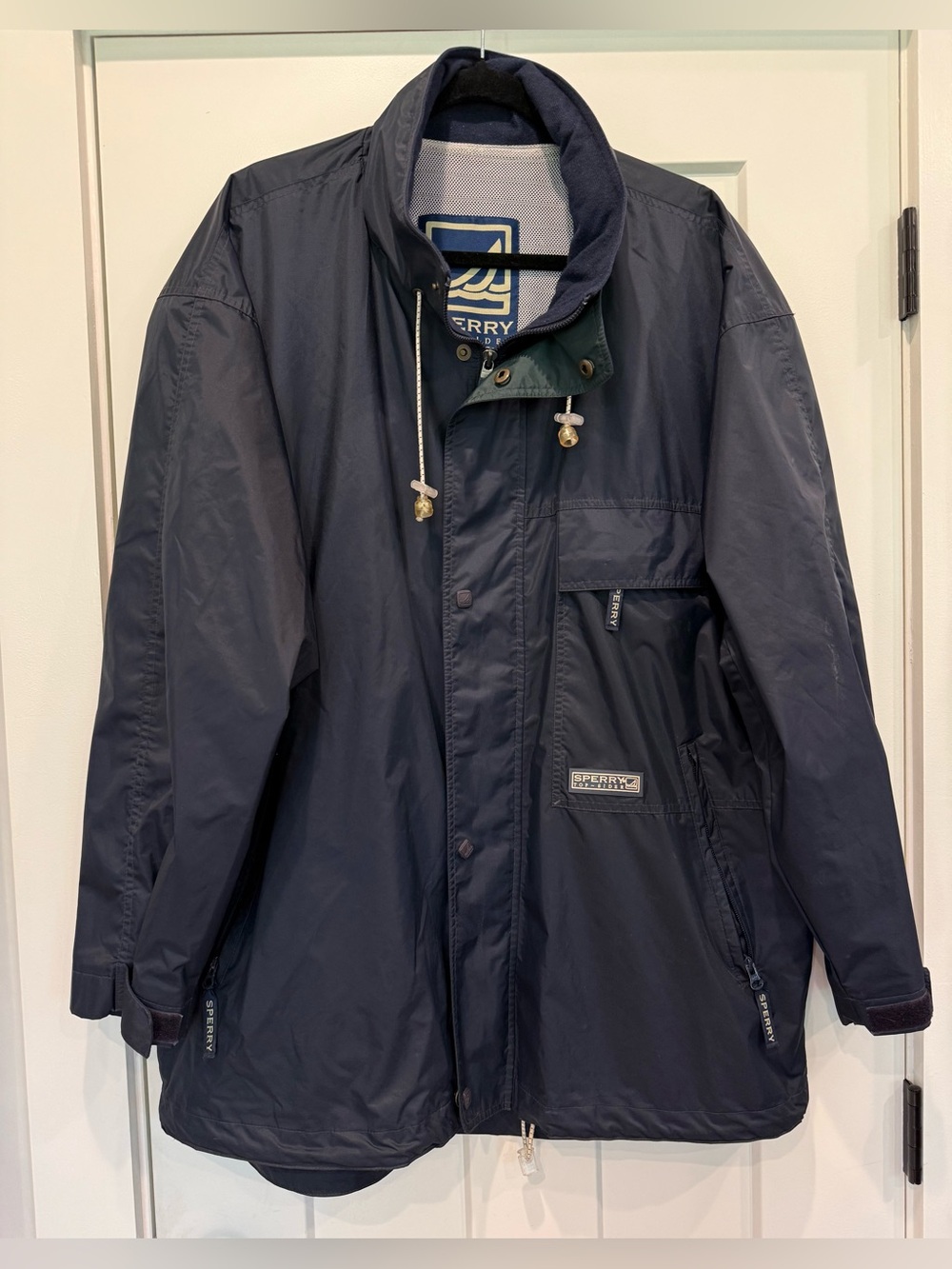 Sperry Top-Sider vented sailing windbreaker jacket in navy blue size XL